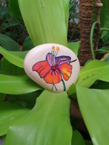 Stone painting by Nehal -Hibiscus
