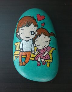 Stone painting by Nehal -Love at first site