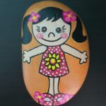 Stone painting by Nehal -Mischievious girl