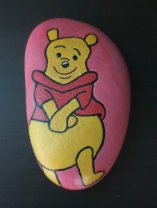 Stone painting by Nehal -Winnie the Pooh