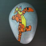 Stone painting by Nehal -Tiger-Winnie the Pooh
