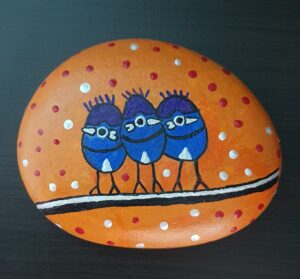 Stone painting by Nehal -Awesome Threesome