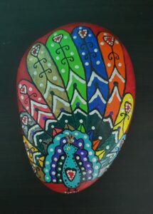 Stone painting by Nehal -Dancing Peacock