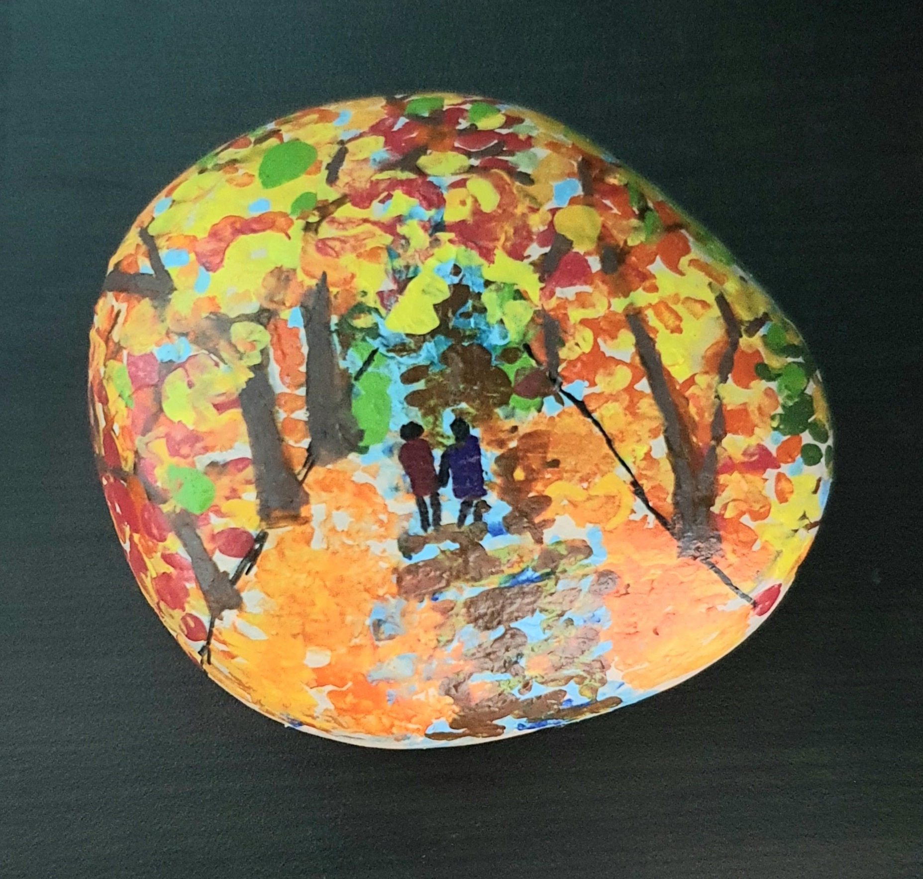 Stone painting by Nehal -Autumn