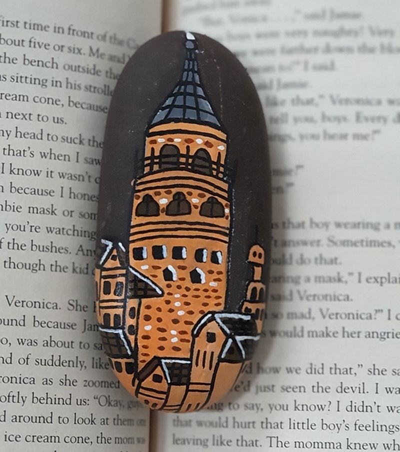 Stone painting by Nehal -Tower