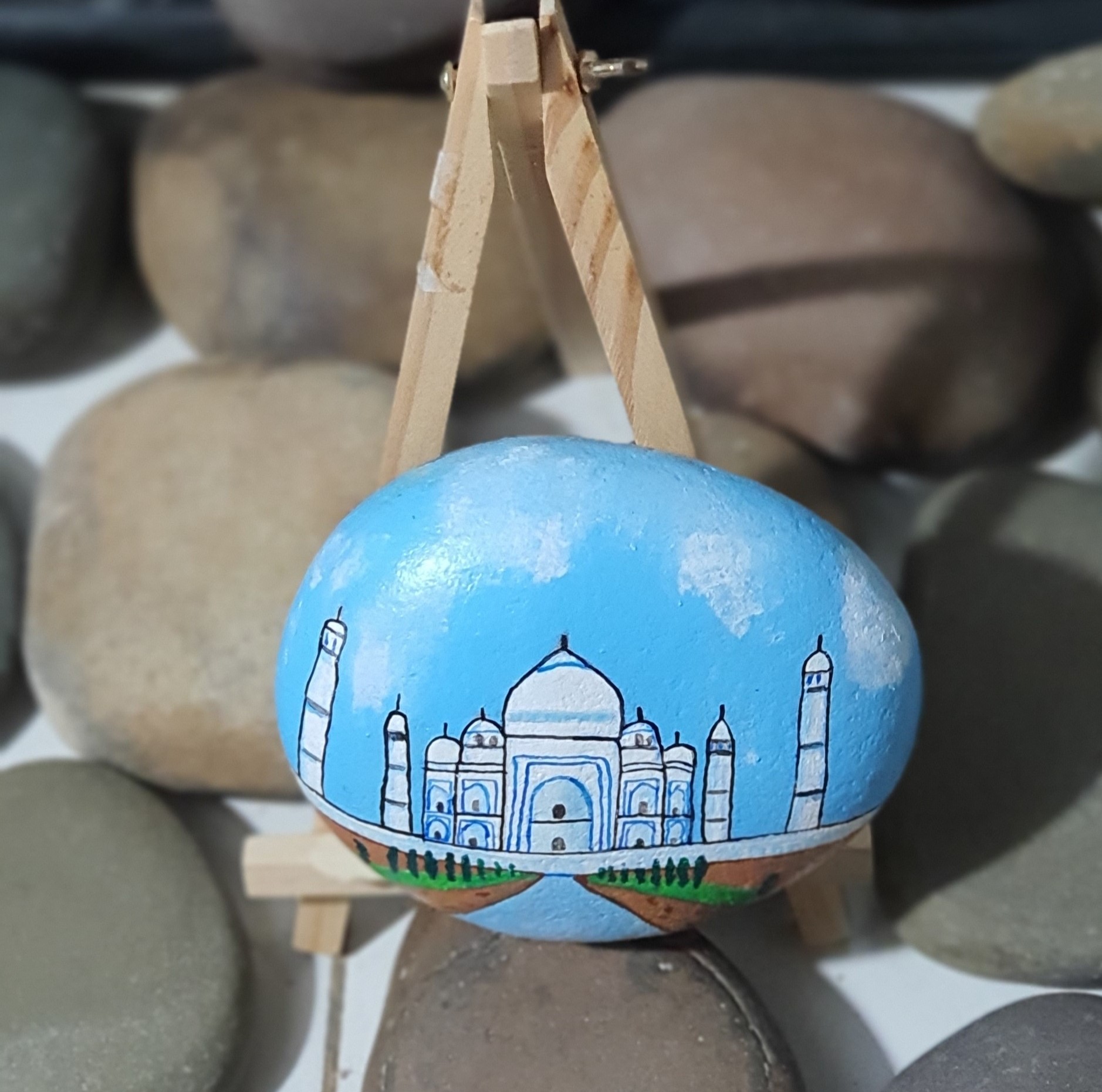 Stone painting by Nehal -Taj Mahal