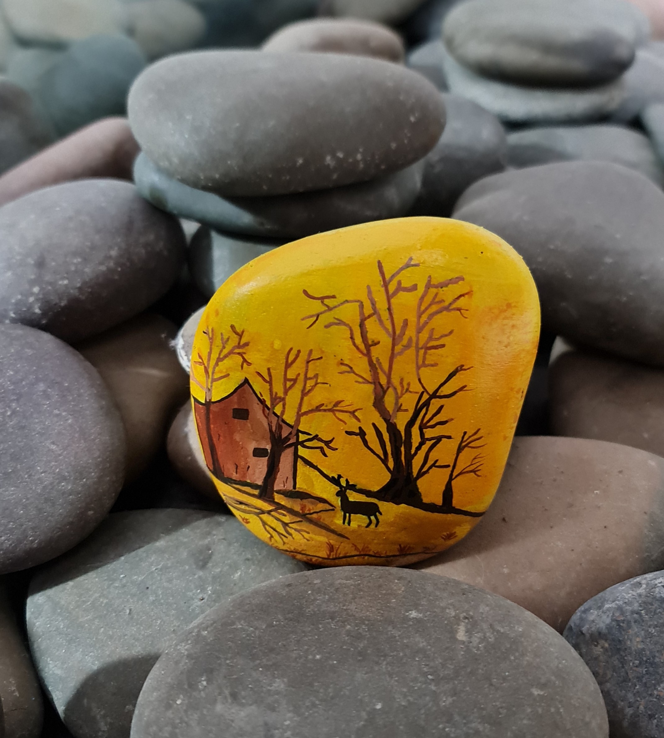 Stone painting by Nehal -landscape