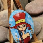 Stone painting by Nehal -magician lady