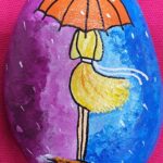Stone painting by Nehal - mysterious lady