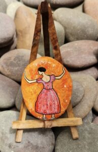 Stone painting by Nehal -dancing lady