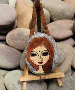 Stone painting by Nehal -lady
