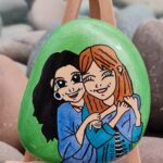 Stone painting by Nehal -sisters